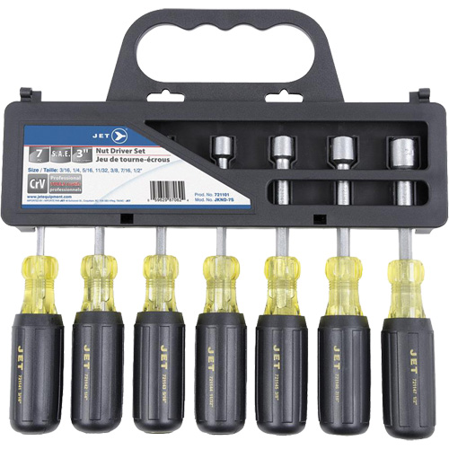 JKND-7S Cushion Grip Nutdriver Set, 7 Pcs., Non Magnetic, Imperial Rock Safety Industrial Ltd