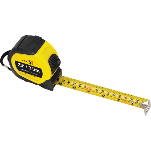 JTM-425SM Tape Measure, 25', Imperial & Metric Graduations Rock Safety Industrial Ltd