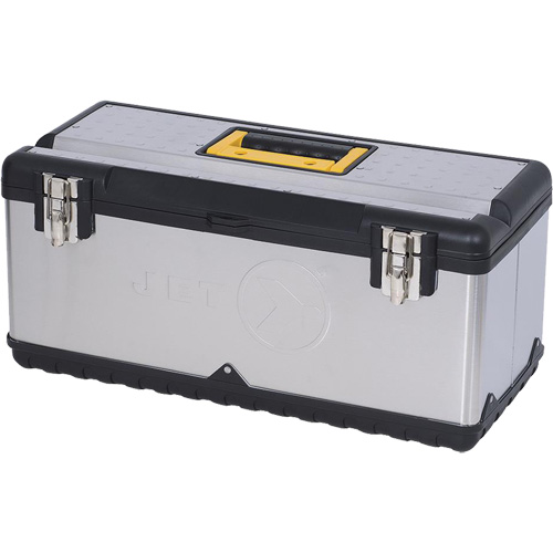 JPSTB-22 Boîte &agrave; outils en acier inoxydable, 11" P x 22-1/2" la x 10-3/4" h, Noir/Gris Rock Safety Industrial Ltd