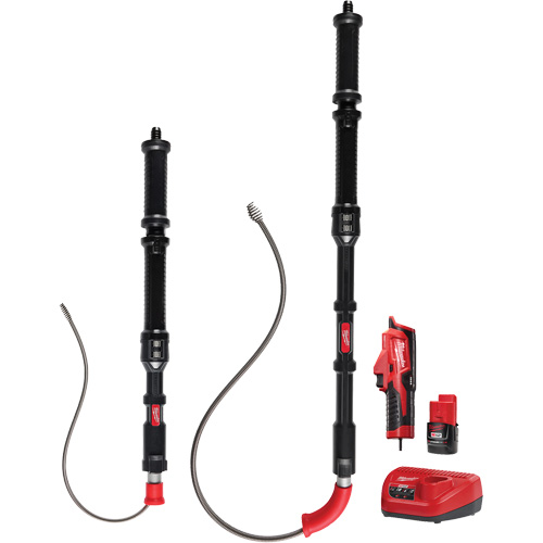 M12 Trapsnake 2-Tool Combo Urinal Auger Kit, Powered, Bulb, 4'/6' Cable Length, 1/2"/3/8" Cable Diameter Rock Safety Industrial Ltd