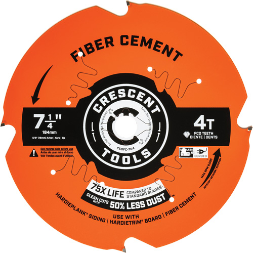 Lame de scie circulaire, 7-1/4", 4 dents, Pour B&eacute;ton Rock Safety Industrial Ltd
