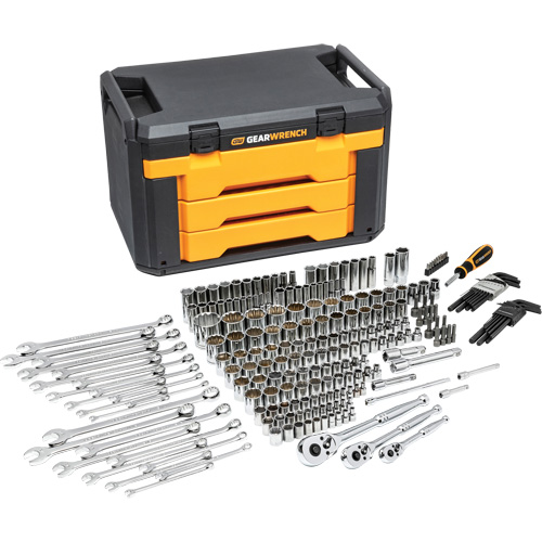 Jeu d'outils pour m&eacute;canicien dans un coffre de rangement &agrave; trois tiroirs Rock Safety Industrial Ltd