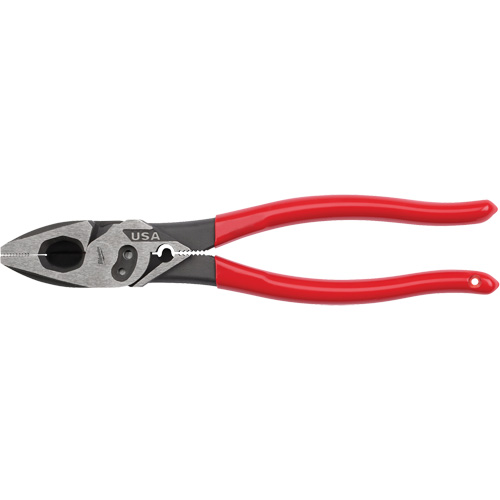 Pince &agrave; poign&eacute;es tremp&eacute;es pour monteurs de lignes avec pince &agrave; sertir et coupe-boulons Rock Safety Industrial Ltd