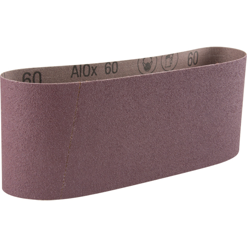 Courroie abrasive en toile 341D, 4" la x 24" lo, Oxyde d'aluminium, Grain 60 Rock Safety Industrial Ltd