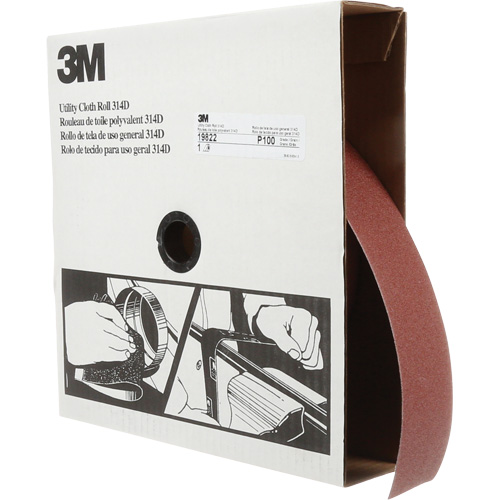 Utility Sanding Roll 314D, 2" W x 150' L, 100J Grit Rock Safety Industrial Ltd