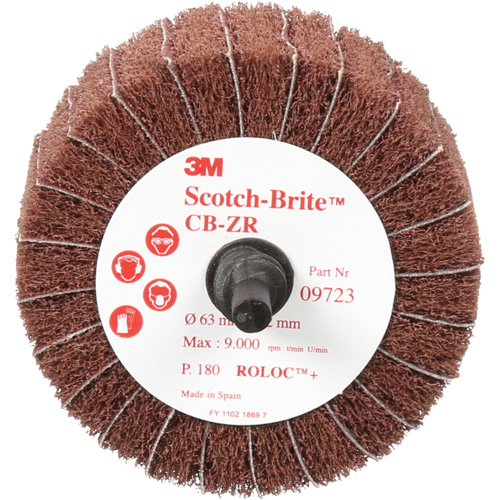 Scotch-Brite Combi-Wheel, 2-1/2" Dia., 180 Grit, Aluminum Oxide Rock Safety Industrial Ltd