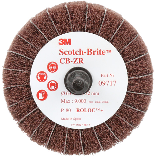 Scotch-Brite Combi-Wheel, 2-1/2" Dia., 80 Grit, Aluminum Oxide Rock Safety Industrial Ltd
