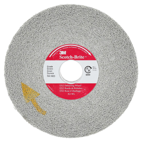 Meule d'&eacute;barbage EXL Scotch-Brite, 6" x 1", Arbre de 1"-8, 1, Oxyde d'aluminium Rock Safety Industrial Ltd