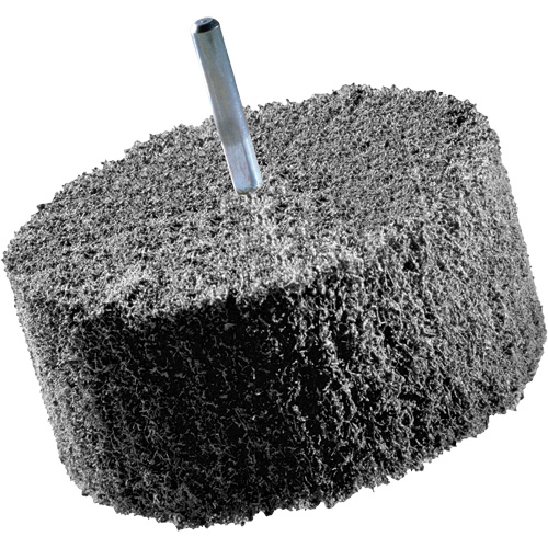 Meules de finition Scotch-Brite, 8" x 2", Arbre de 3" Rock Safety Industrial Ltd