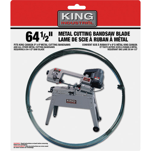 Bandsaw Metal Blade, Carbon Steel, 64-1/2" L x 1/2" W x 0.025" Thick, 24 TPI Rock Safety Industrial Ltd