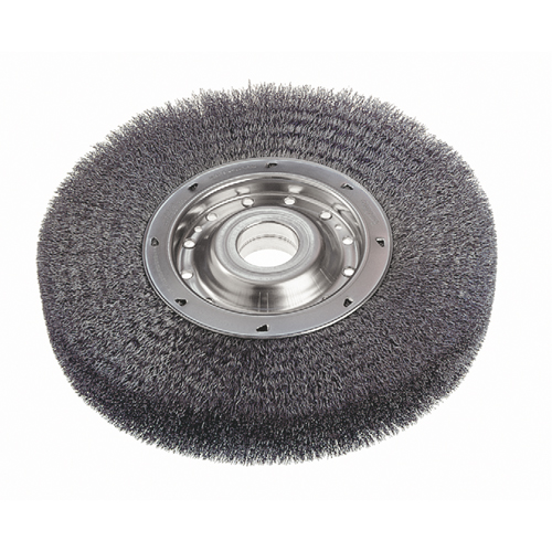 Brosses rotatives &agrave; fils cr&ecirc;p&eacute;s - Face large, 6" dia., Fils 0,0118", Arbre 2" Rock Safety Industrial Ltd