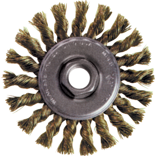 High Speed Small Grinder Knot Wire Wheel Brush, 5" Dia., 0.02" Fill, 5/8"-11 Arbor, Steel Rock Safety Industrial Ltd