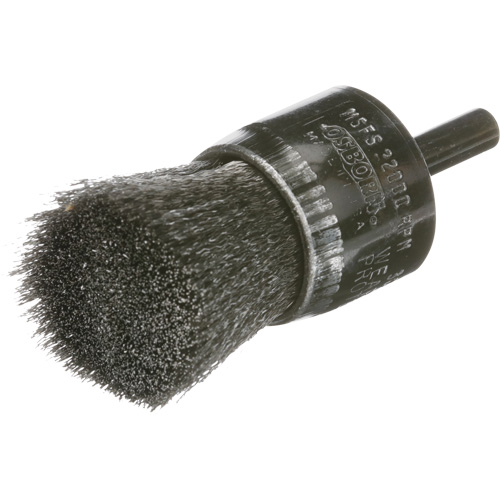 Brosse mont&eacute;e &agrave; fils ondul&eacute;s, 1", Fils 0.005 Rock Safety Industrial Ltd