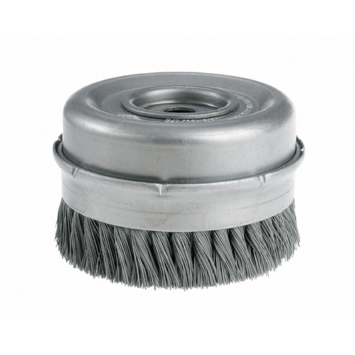 Brosses-boisseau &agrave; fils nou&eacute;s avec bride - Robustes, 4" dia. x 5/8"-11 arbre Rock Safety Industrial Ltd