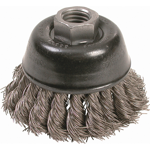 Brosses-boisseau &agrave; fils nou&eacute;s - Petites rectifieuses &agrave; grande vitesse, 2-3/4" dia. x 5/8"-11 arbre Rock Safety Industrial Ltd
