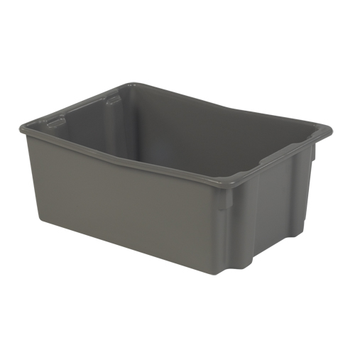 Contenants Stack-N-Nest Polylewton, 10,5" x 26,1" x 18,7", Gris Rock Safety Industrial Ltd
