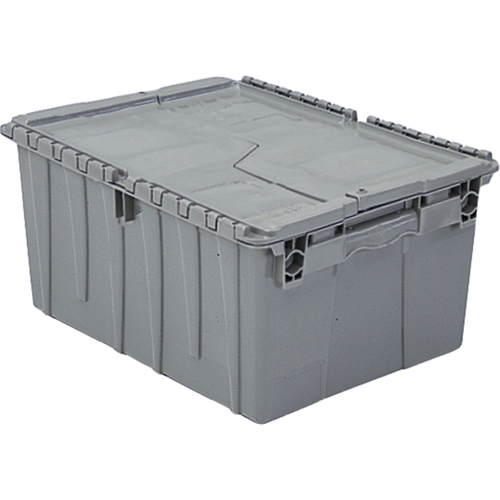 Contenants de distribution Flipak en plastique poly&eacute;thyl&egrave;ne (PE), 11,8" x 9,8" x 7,7", Gris Rock Safety Industrial Ltd