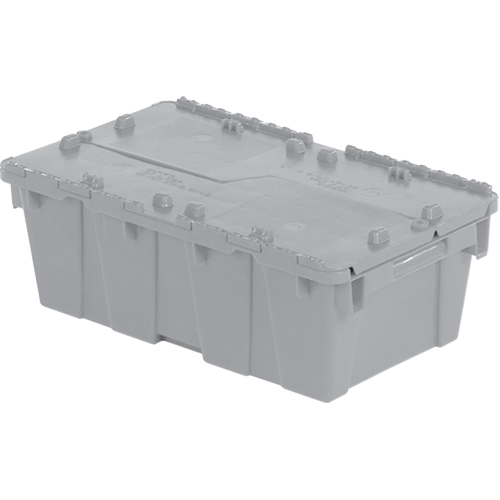 Contenants de distribution Flipak en plastique poly&eacute;thyl&egrave;ne (PE), 19,7" x 11,8" x 7,3", Gris Rock Safety Industrial Ltd
