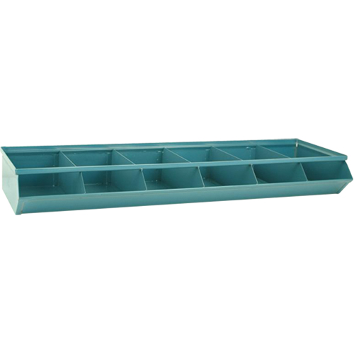 Bacs sectionnels superposables, Cap. 100 lb, 37" la x 12" p x 4-1/2" h, Bleu Rock Safety Industrial Ltd
