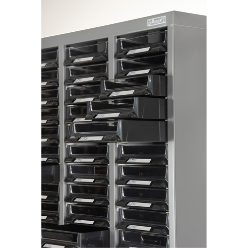 Casiers pour pi&egrave;ces KPC-300, Acier galvanis&eacute;, 60 tiroirs, 21-3/10" x 10-2/5" x 36-9/10", Gris Rock Safety Industrial Ltd