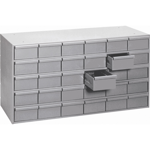 Casiers &agrave; tiroirs industriels, 30 tiroirs, 33-3/4" la x 17-1/4" p x 21-1/8" h, Gris Rock Safety Industrial Ltd