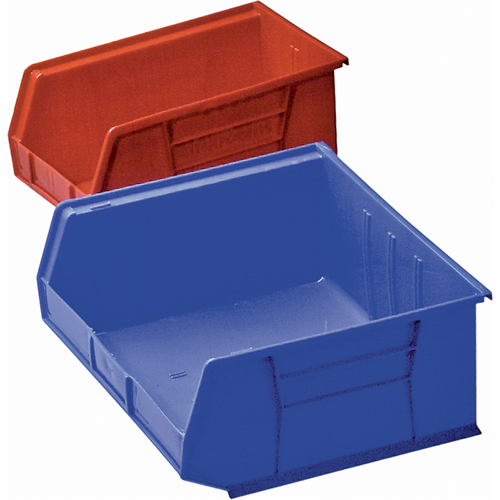 Plastic Bin, 8-1/4" W x 9" H x 18" D, Blue Rock Safety Industrial Ltd