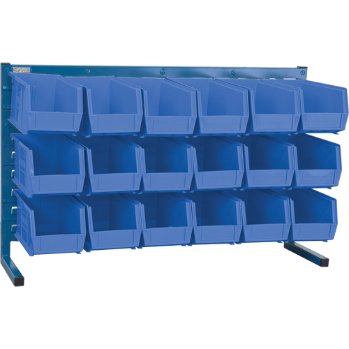 Louvered Rack with Bins, 18 Bins, 8-1/4" W x 36" D x 22" H Rock Safety Industrial Ltd
