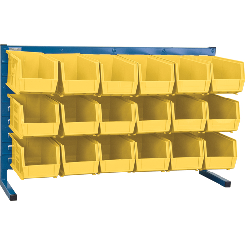 Louvered Rack with Bins, 18 Bins, 36" W x 8-1/4" D x 22" H Rock Safety Industrial Ltd