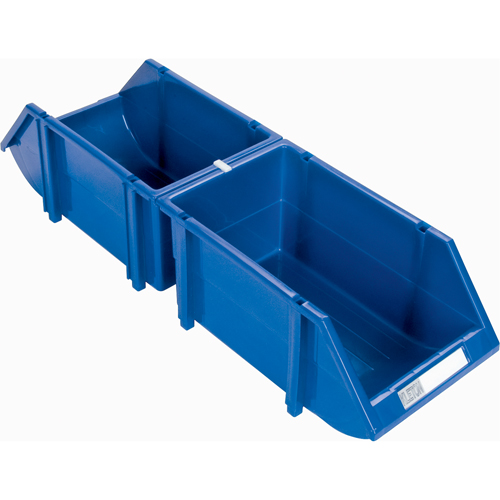 Stack & Hang Bin, 4-13/16" W x 3-3/16" H x 7-1/8" D, Blue Rock Safety Industrial Ltd