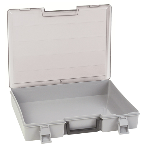 Boîte &agrave; compartiments, Plastique, 15-1/2" la x 11-3/4" p, 2-1/2" h, Gris Rock Safety Industrial Ltd