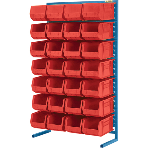 Support stationnaire pour bacs &agrave; un c&ocirc;t&eacute;, 36" la x 12" p x 61" h, 28 bacs Rock Safety Industrial Ltd