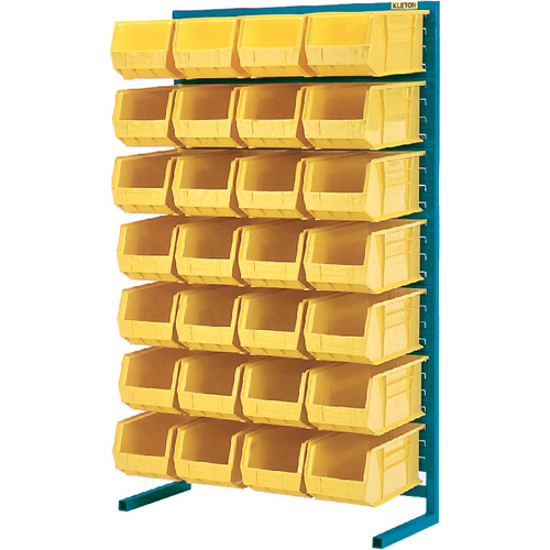 Support stationnaire pour bacs &agrave; un c&ocirc;t&eacute;, 36" la x 12" p x 61" h, 28 bacs Rock Safety Industrial Ltd