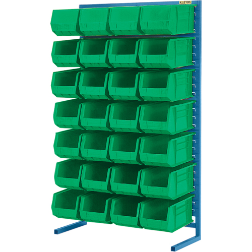 Support stationnaire pour bacs &agrave; un c&ocirc;t&eacute;, 36" la x 12" p x 61" h, 28 bacs Rock Safety Industrial Ltd