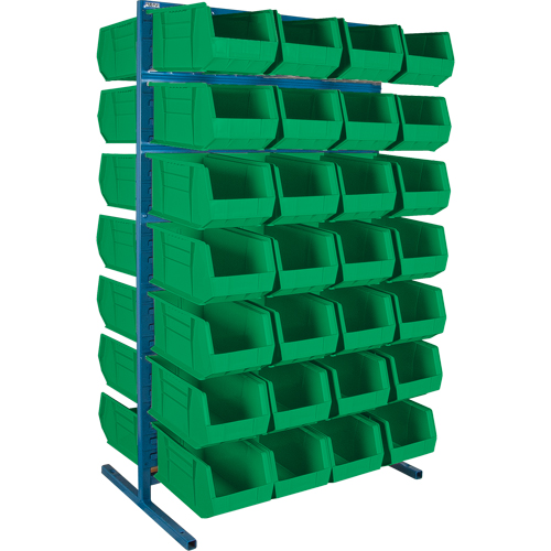 Support stationnaire deux c&ocirc;t&eacute;s pour bacs, 61" la x 56" p x 24" h, 56 bacs Rock Safety Industrial Ltd