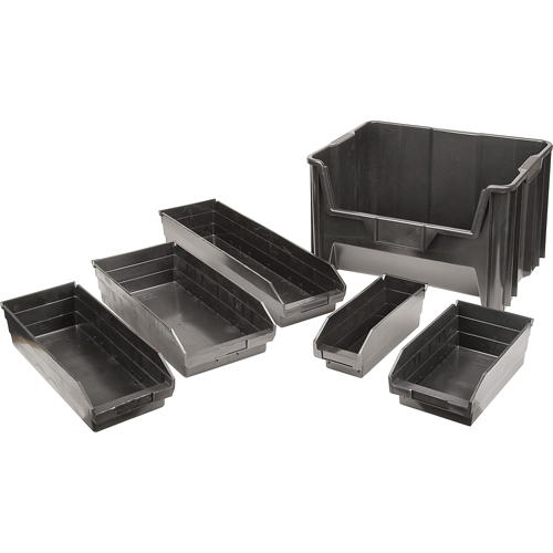 Bacs &agrave; pi&egrave;ces en plastique recycl&eacute;, 4-1/8" la x 11-5/8" p x 4" h, Capacit&eacute; de 30 lb Rock Safety Industrial Ltd