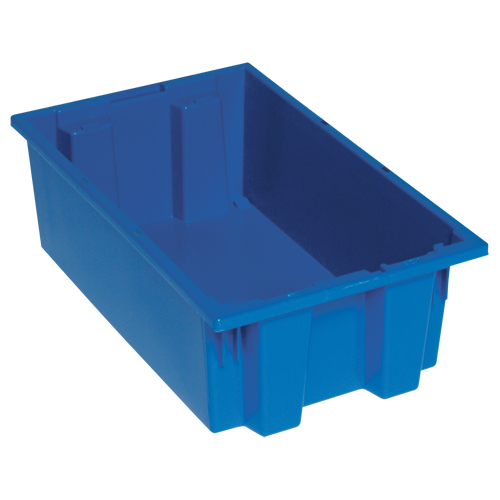 Stack & Nest Totes, 6" x 18" x 11", Blue Rock Safety Industrial Ltd