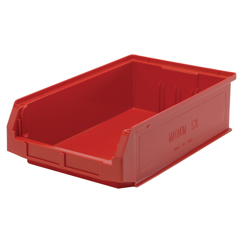 Giant Stacking Containers, 12.375" W x 19.75" D x 5.875" H, Red Rock Safety Industrial Ltd
