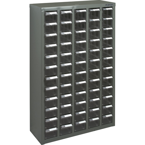 KPC-500 Parts Cabinet, Galvanized Steel, 60 Drawers, 22-3/5" x 8-7/10" x 36-9/10", Grey Rock Safety Industrial Ltd