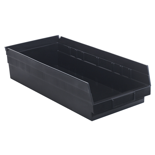 Bac pour &eacute;tag&egrave;re &eacute;conomique, 8-3/8" la, 4" h x 17-7/8" p, Noir Rock Safety Industrial Ltd
