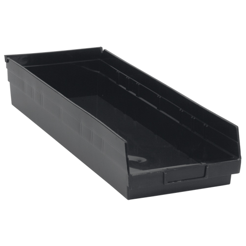 Bac pour &eacute;tag&egrave;re &eacute;conomique, 8-3/8" la x 4" H x 23-5/8" p, Noir, Capacit&eacute; 60 lb Rock Safety Industrial Ltd