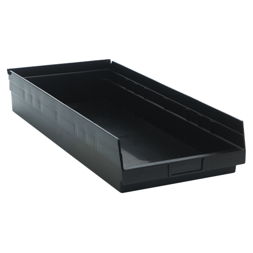 Bac pour &eacute;tag&egrave;re &eacute;conomique, 11-1/8" la x 4" H x 23-5/8" p, Noir, Capacit&eacute; 60 lb Rock Safety Industrial Ltd