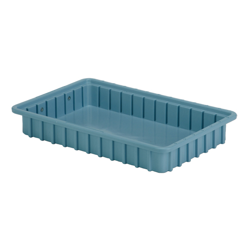 Divider Box&reg; Containers, Polyethylene, 16.5" W x 10.9" D x 2.5" H, Light Blue Rock Safety Industrial Ltd