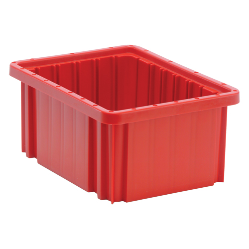 Contenants Divider Box, Plastique, 10,9" la x 8,3" p x 5" h, Rouge Rock Safety Industrial Ltd