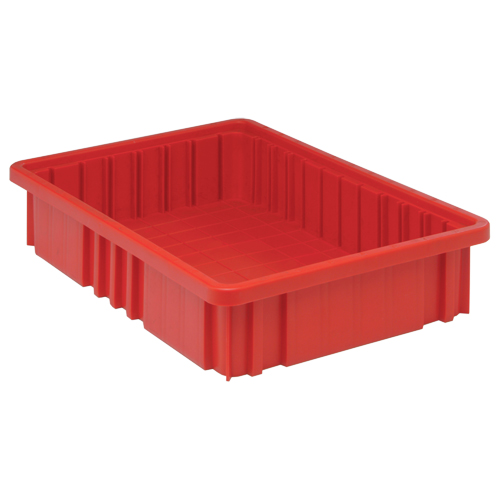 Divider Box&reg; Containers, Plastic, 16.5" W x 10.9" D x 3.5" H, Red Rock Safety Industrial Ltd