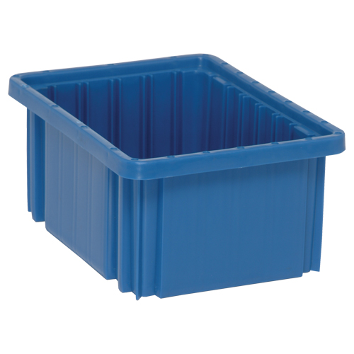 Divider Box&reg; Containers, Plastic, 10.9" W x 8.3" D x 5" H, Blue Rock Safety Industrial Ltd