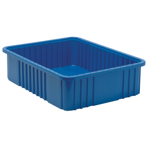 Contenants Divider Box, Plastique, 22,5" la x 17,5" p x 6" h, Bleu Rock Safety Industrial Ltd