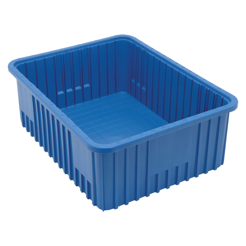 Contenants Divider Box, Plastique, 22,5" la x 17,5" p x 8" h, Bleu Rock Safety Industrial Ltd
