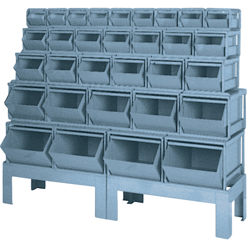 Combinaisons de bacs &agrave; assembler, Cap. 1000 lb, 68" la x 19-1/2" p x 55 1/4" h, Bleu Rock Safety Industrial Ltd