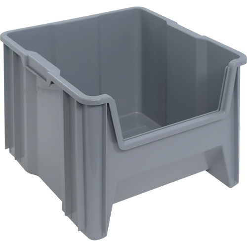Contenants &agrave; empiler g&eacute;ants, 16,5" la x 17,5" p x 12,5" h, Gris Rock Safety Industrial Ltd