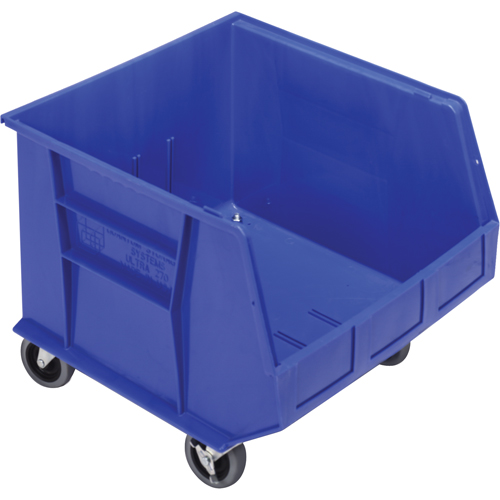 Bac mobile, 14" ha x 16-1/2" la x 18" p, Capacit&eacute; de 75 lb, Bleu Rock Safety Industrial Ltd